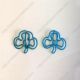shaped paper clips in trefoil outline