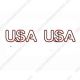 initials shaped paper clips, letters USA paper clips