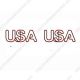 initials shaped paper clips, letters USA paper clips