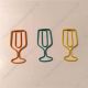 wire cup shaped paper clips, goblet paper clips