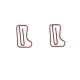 sock shaped paper clips, Christmas sock paper clips