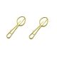 spoon shaped paper clips, gold paper clips