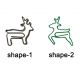 deer stag shaped paper clips