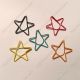 star shaped paper clips in different colors