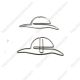 sunhat decorative paper clips, hat shaped paper clips