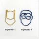 superhero decorative paper clips, superman shaped paper clips