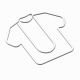 wire jumbo paper clips in T-shirt outline, T-shirt large paper clips, giant paper clip