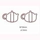 tea pot shaped paper clips, decorative paper clips