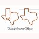 Texas shaped paper clips, map decorative paper clips