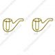 shaped paper clips in the outline of tobacco pipe