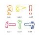 tool shaped paper clips in various outline