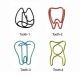 tooth decorative paper clips, shaped paper clips
