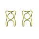 tooth shaped paper clips in yellow, decorative paper clips