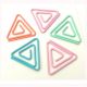 triangle shaped paper clips, triangular clips in different-colored wire