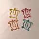 turtle decorative paper clips in multi-colors, fish shaped paper clips
