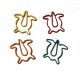 turtle shaped paper clips in multi-colors, fish decorative paper clips