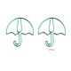 shaped paper clips in wire umbrella silhouette