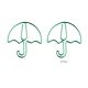shaped paper clips in wire umbrella silhouette