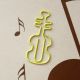violin shaped paper clips, music decorative paper clips