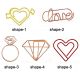 wedding paper clips; love decorative paper clips
