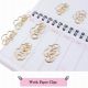 Weekdays shaped paper clips, gold decorative paper clips