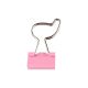whistle decorative binder clips, custom binder clips in pink