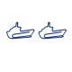 yacht shaped paper clips, shaped paper clips in cruise outline