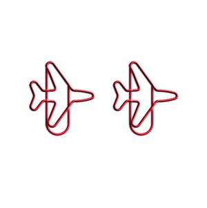 red airplane paper clips