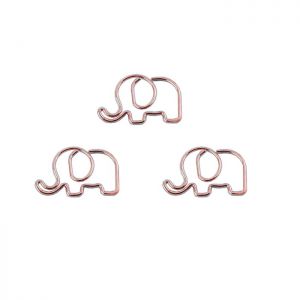 animal shaped paper clips in elephant outline