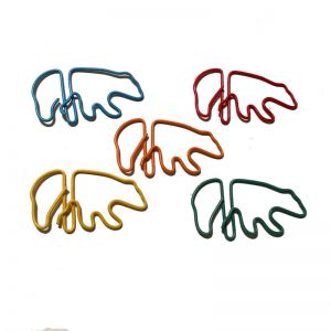 animal shaped paper clips, polar bear decorative paper clips