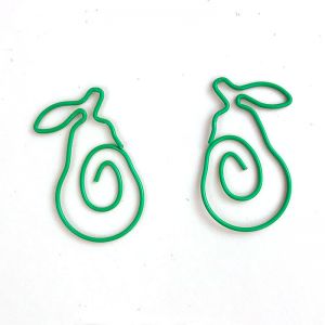 avocado decorative paper clips, fruit shaped paper clips
