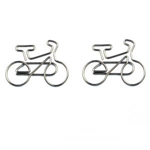 bike shaped paper clips, bicycle shaped paper clips