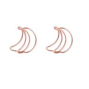 banana shaped paper clips, rose gold paper clips