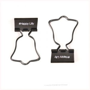 bell decorative binder clips, custom black binder clips