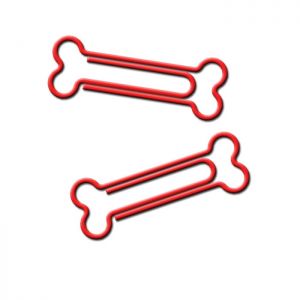 red bone paper clips, decorative paper clips