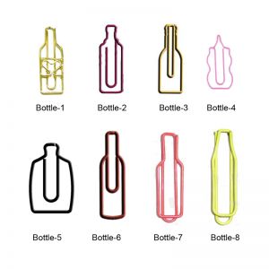 bottles shaped paper clips, decorative paper clips