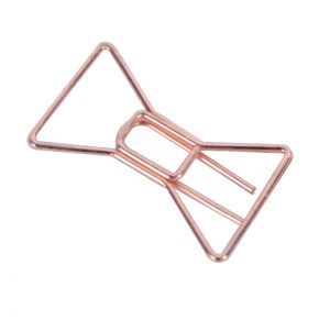 gold bow tie paper clips, fun shaped paper clips