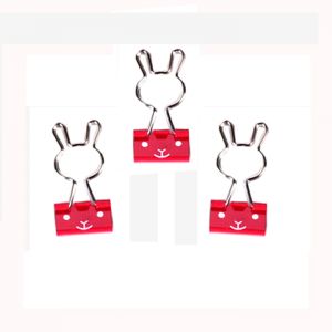 bunny decorative binder clips, custom red binder clips