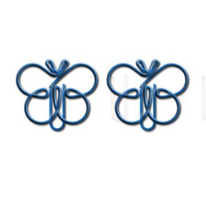 insect shaped paper clips in butterfly outline