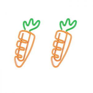 carrot decorative paper clips, fun promotional paper clips
