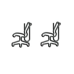 chair shaped paper clips, decorative paper clips