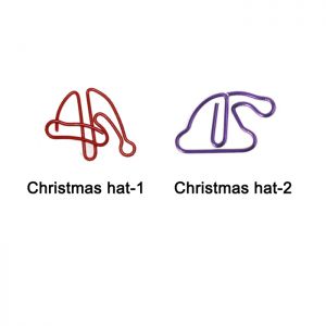Christmas hat shaped paper clips, decorative paper clips