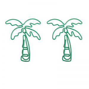 coconut palm shaped paper clips, tree paper clips