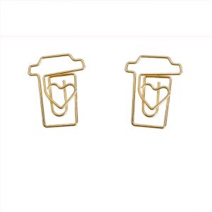 coffee cup shaped paper clips, decorative paper clips