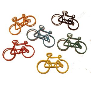 bike shaped paper clips, bicycle decorative paper clips in multiple colors