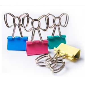 bow decorative binder clips, custom colorful binder clips