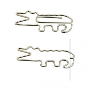 crocodile decorative paper clips, animal shaped paper clips