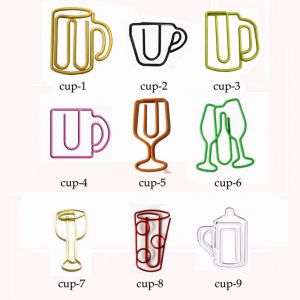 cup-theme shaped paper clips
