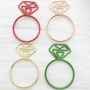diamond ring decorative paper clips, gold paper clips