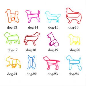 dog shape paper clips, animal shaped paper clips